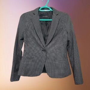 Banana Republic Black and White Checkered Blazer